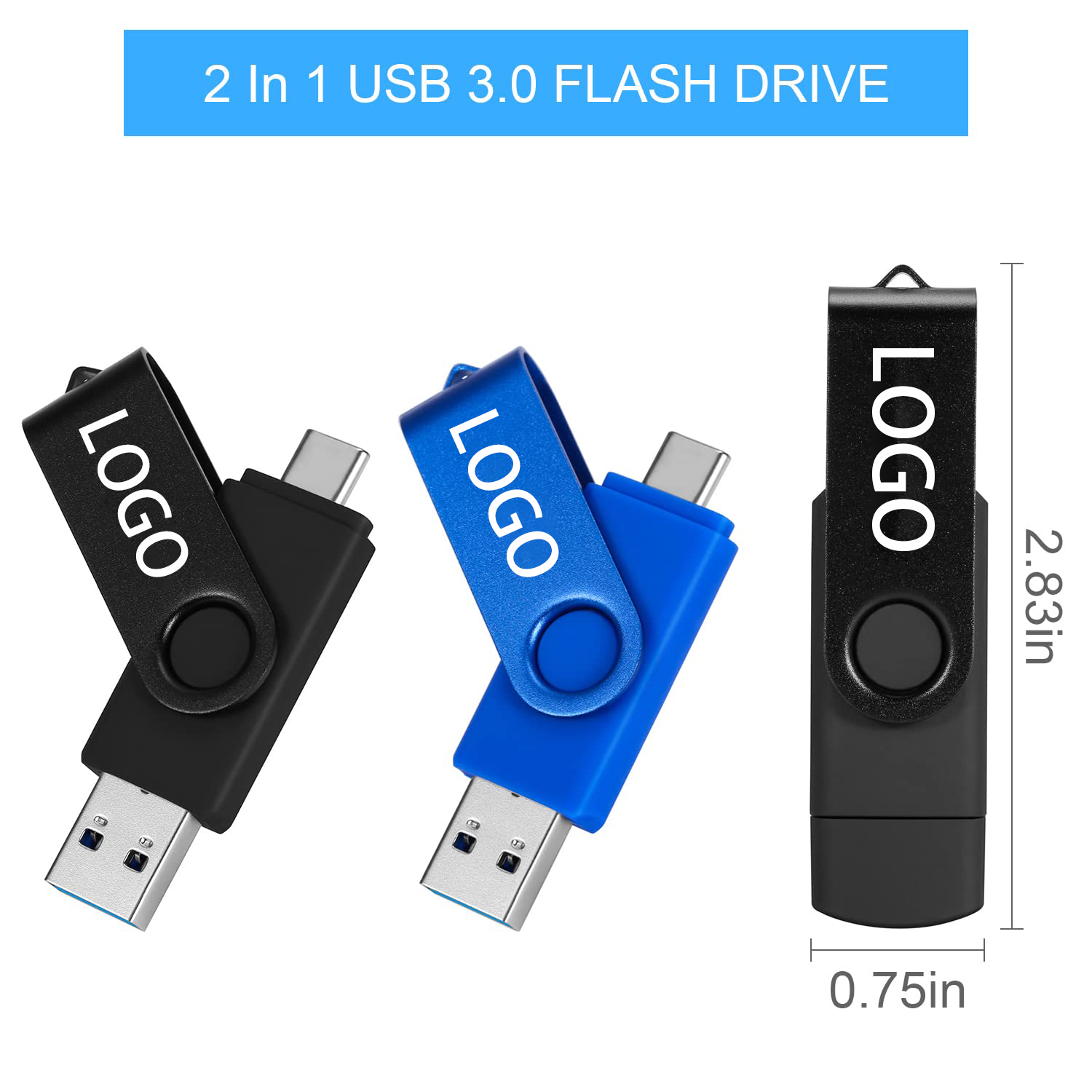 128GB Dual USB-C & USB-A OTG Drive (Variant R18)