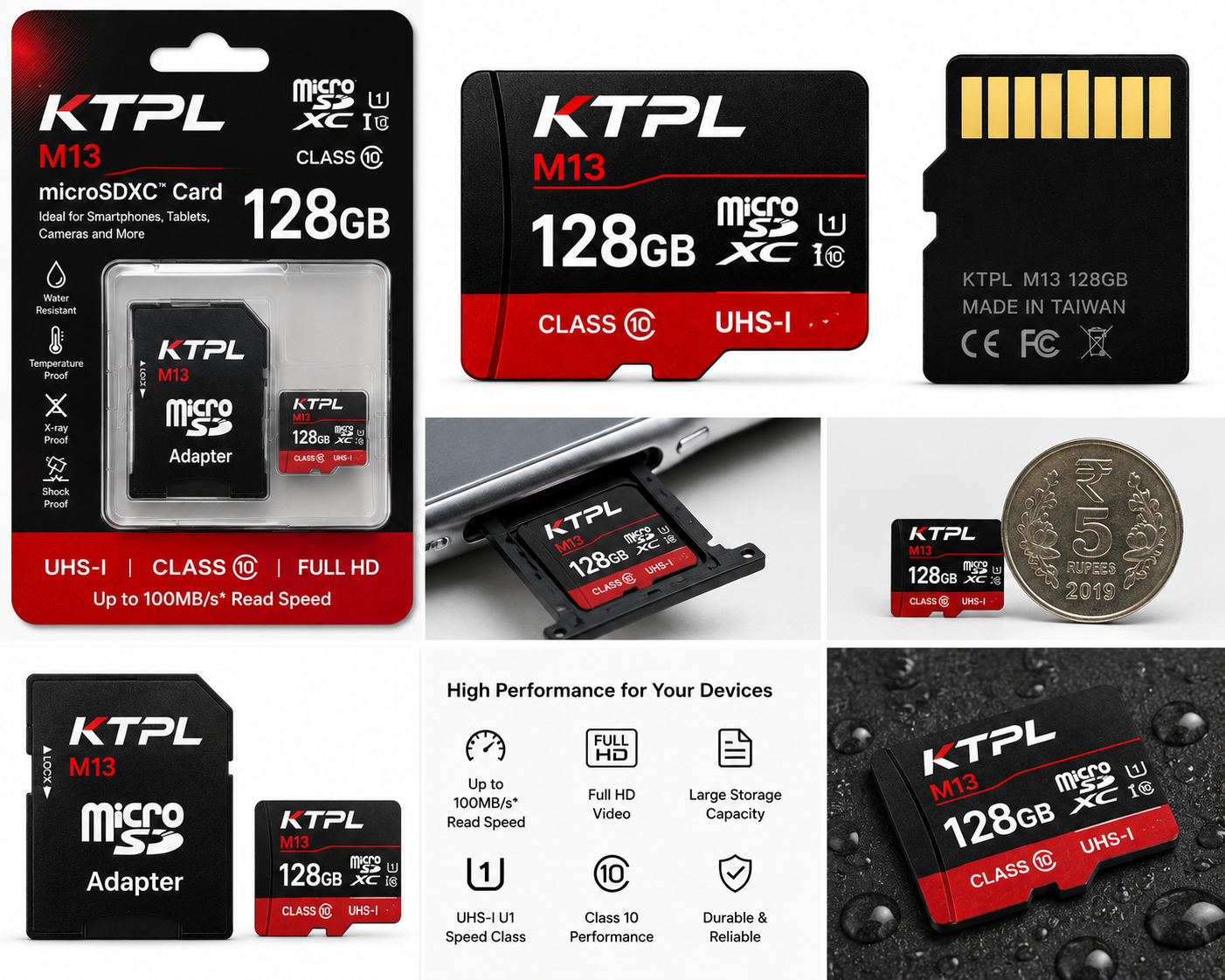 128GB MicroSDXC Memory Card Class 10 UHS-I (Variant M13)