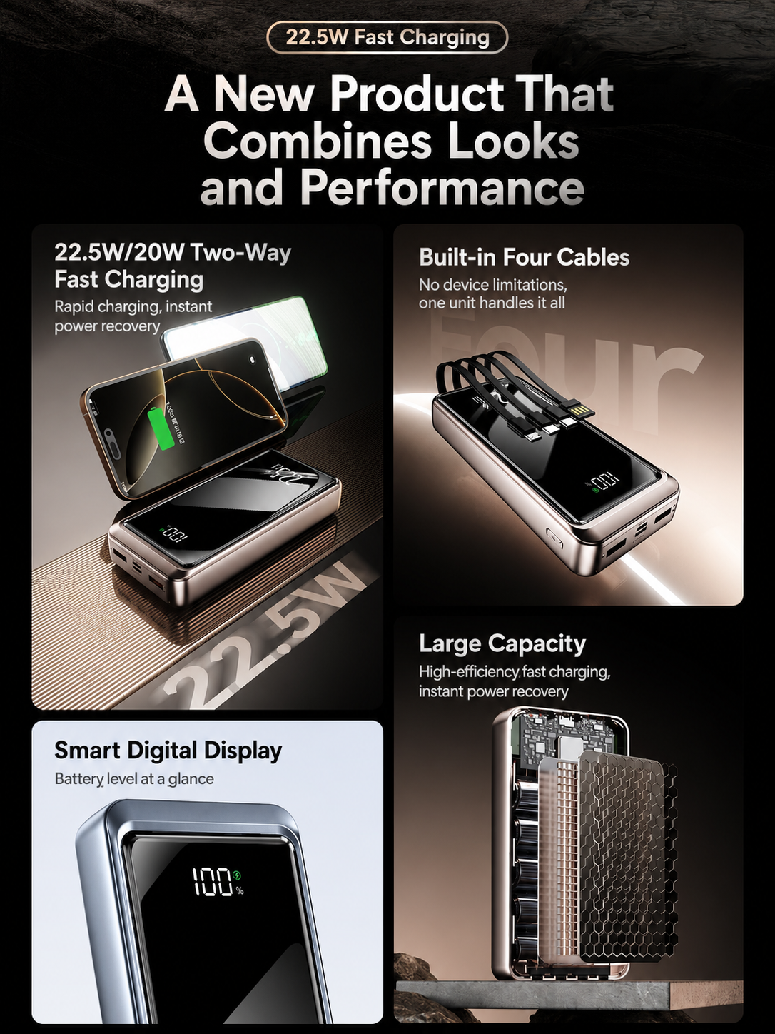 20,000mAh 22.5W Multi-Port Power Bank (Variant D4) - Image 3