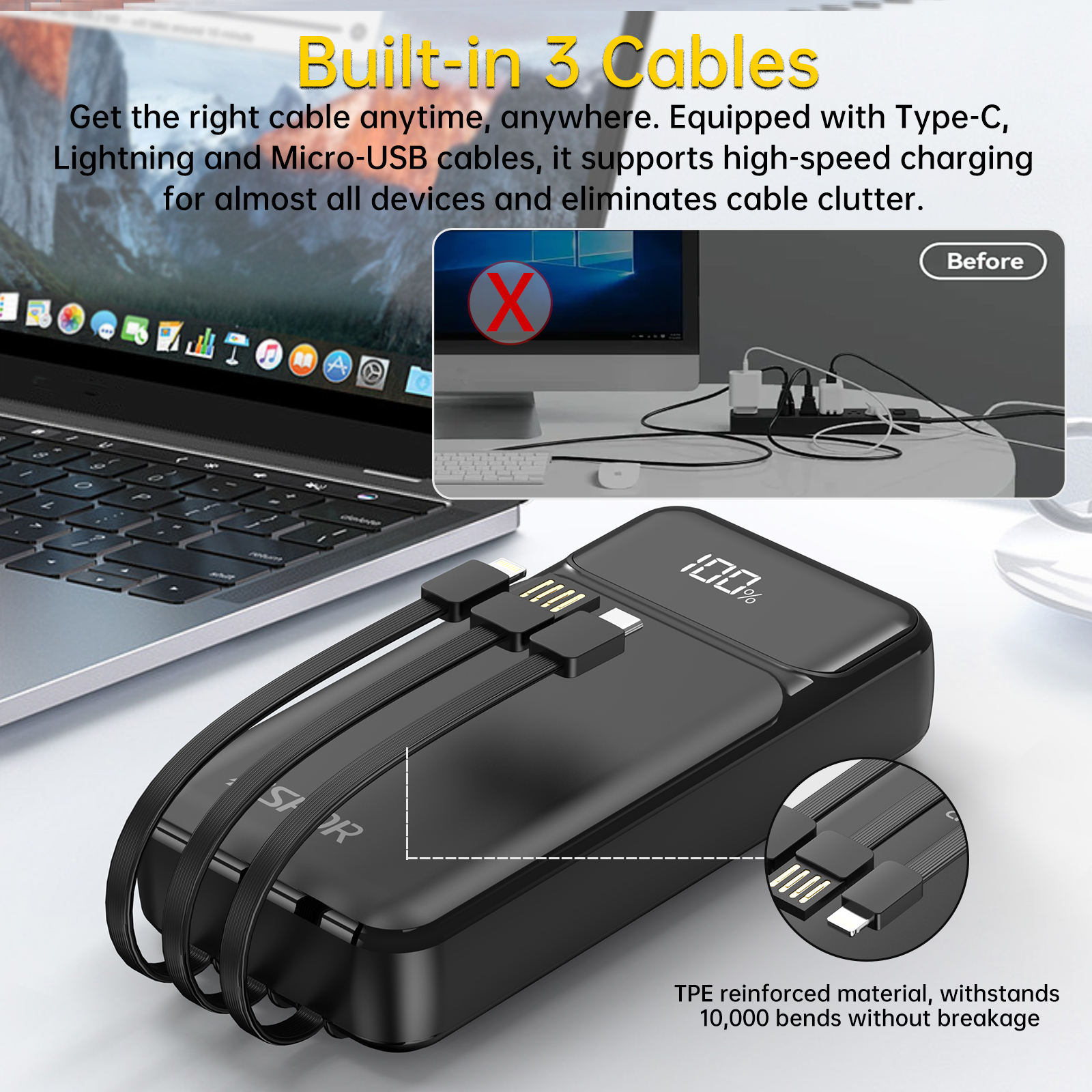 20,000mAh 22.5W Multi-Port Power Bank (Variant J10) - Image 2