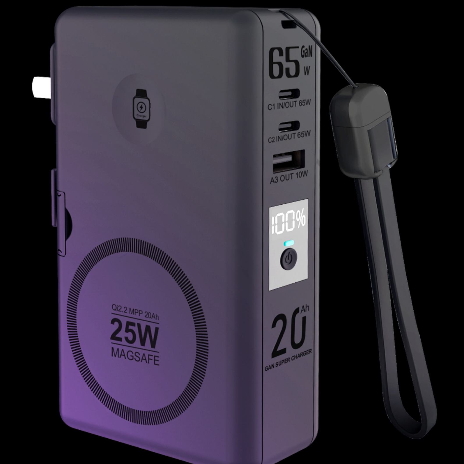 20,000mAh 65W Fast Charging Laptop Power Bank (Variant Y25) - Image 3