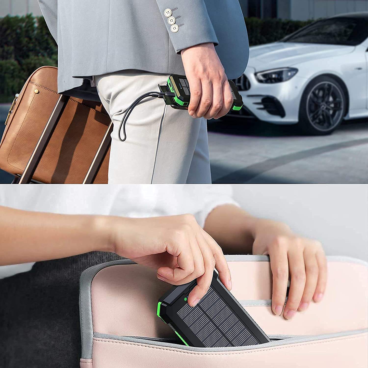 20,000mAh Rugged Solar Charging Power Bank (Variant F6) - Image 3