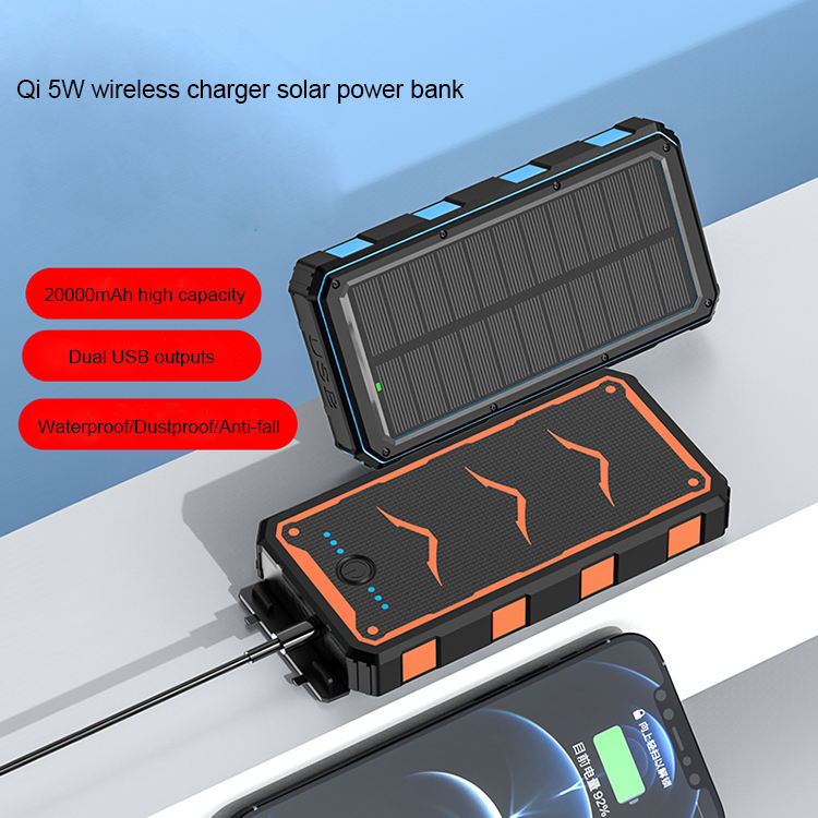 20,000mAh Rugged Solar Charging Power Bank (Variant L12) - Image 2