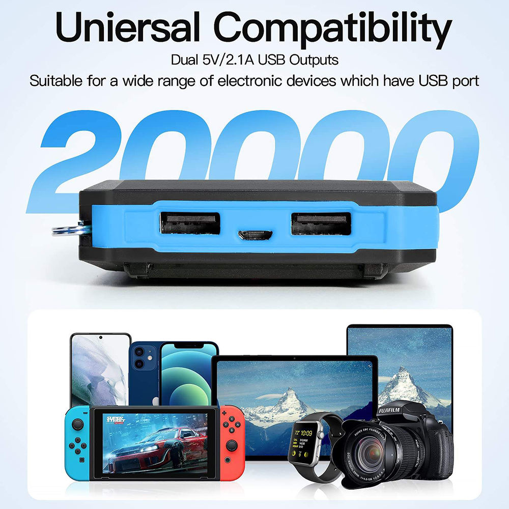 20,000mAh Rugged Solar Charging Power Bank (Variant X24) - Image 2