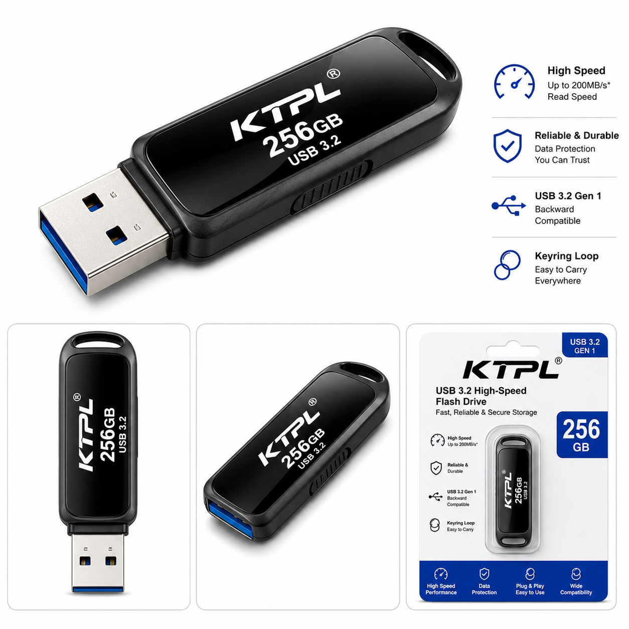256GB USB 3.2 High-Speed Flash Drive (Variant C3)