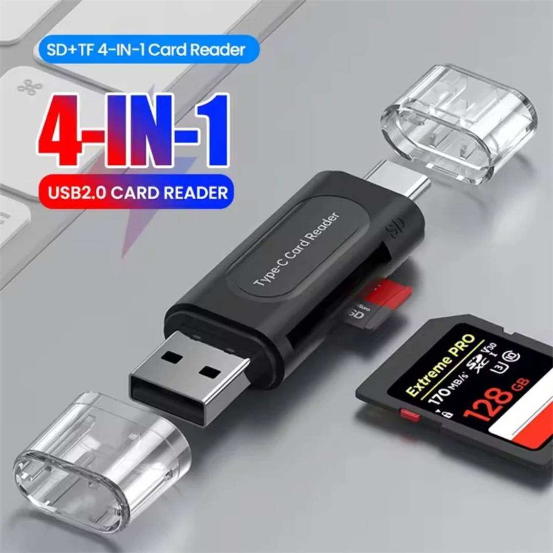 4-Slot USB-C & USB 3.0 Hub Card Reader (Variant K11) Gallery View 2