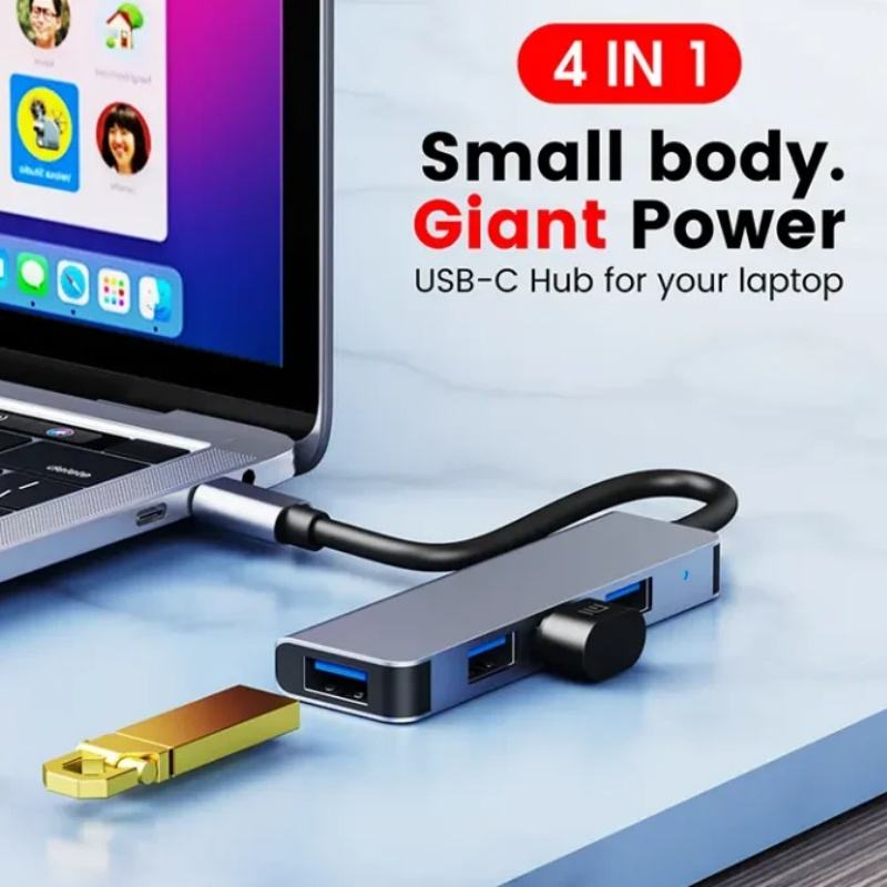 4-Slot USB-C & USB 3.0 Hub Card Reader (Variant W23)