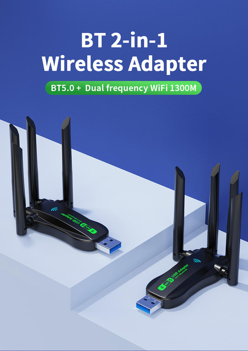 600Mbps Dual Band Mini USB Wi-Fi Receiver (Variant V22) view 3