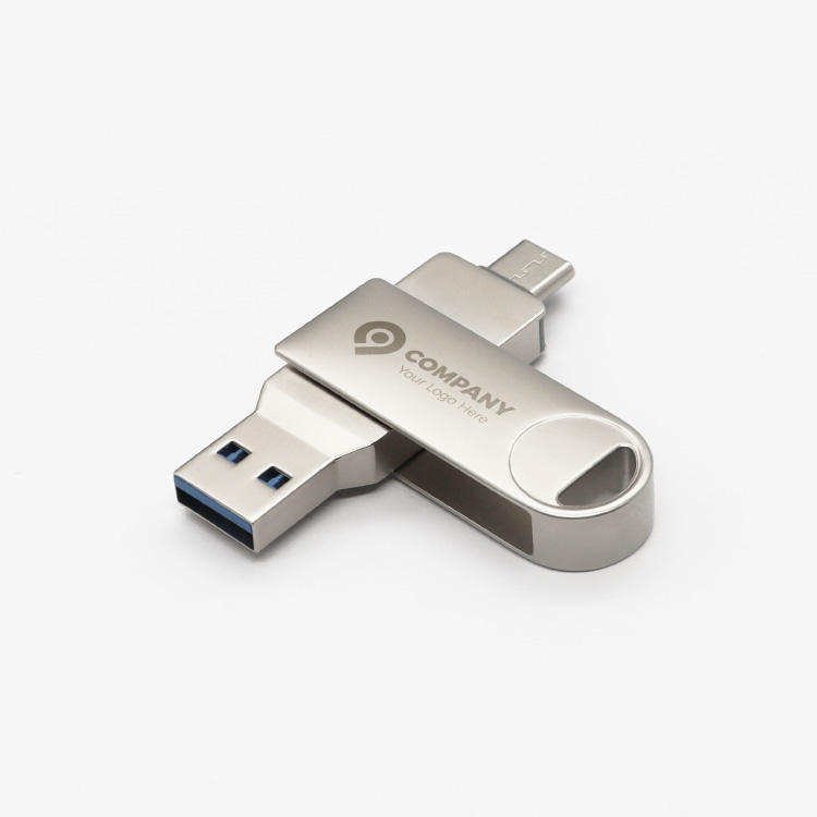 64GB Swivel Dual-Connector Type-C Pen Drive (Variant L12) Gallery View 3