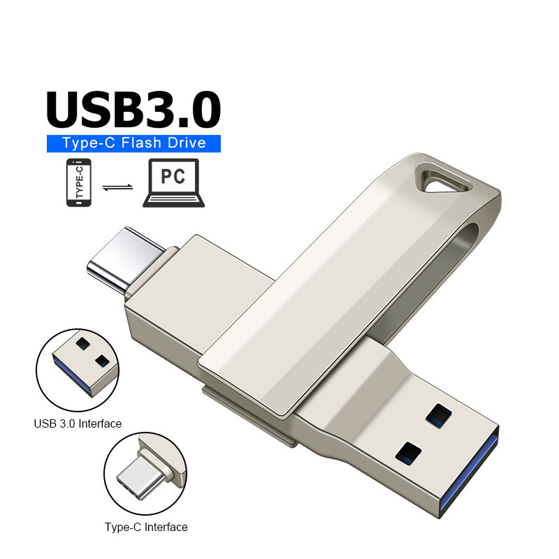 64GB Swivel Dual-Connector Type-C Pen Drive (Variant S19)