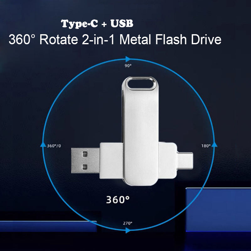 64GB Swivel Dual-Connector Type-C Pen Drive (Variant S19) Gallery View 2