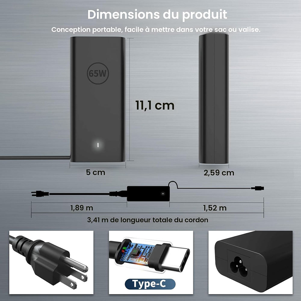 90W Universal AC Laptop Power Adapter (Variant R18) - Image 3