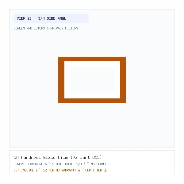 9H Hardness Glass Film (Variant O15) - Image 2 — 3/4 Side Angle View