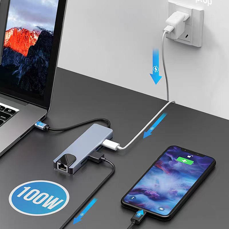 5-in-1 USB-C to Ethernet LAN (Variant D4)