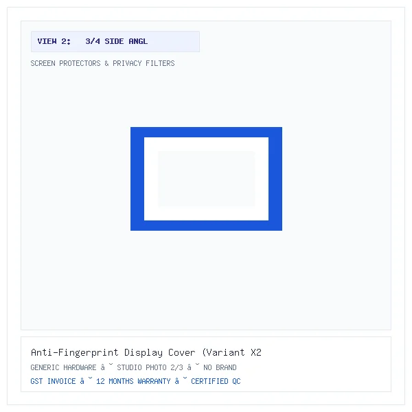 Anti-Fingerprint Display Cover (Variant X24) - Image 2 — 3/4 Side Angle View