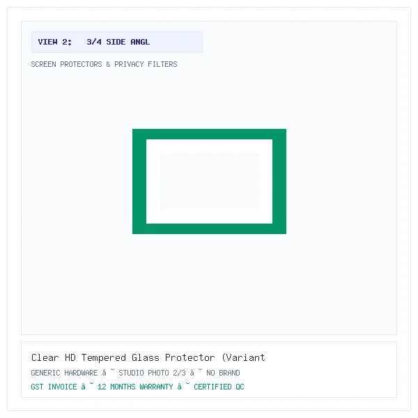 Clear HD Tempered Glass Protector (Variant E5) - Image 2 — 3/4 Side Angle View