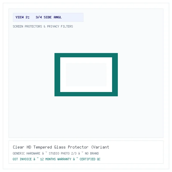 Clear HD Tempered Glass Protector (Variant M13) - Image 2 — 3/4 Side Angle View