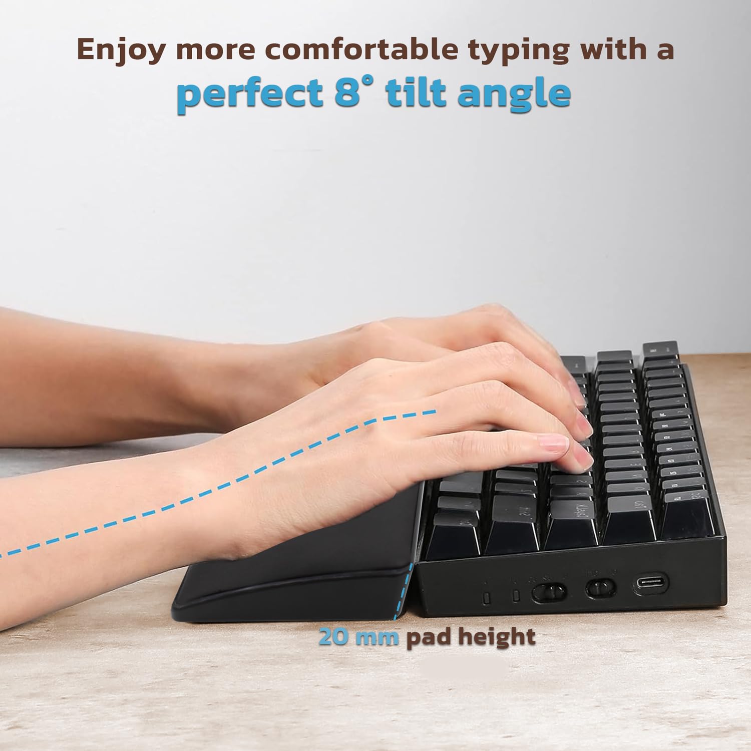 Cooling Gel Memory Foam Keyboard Wrist Pad (Variant Q17) view 3