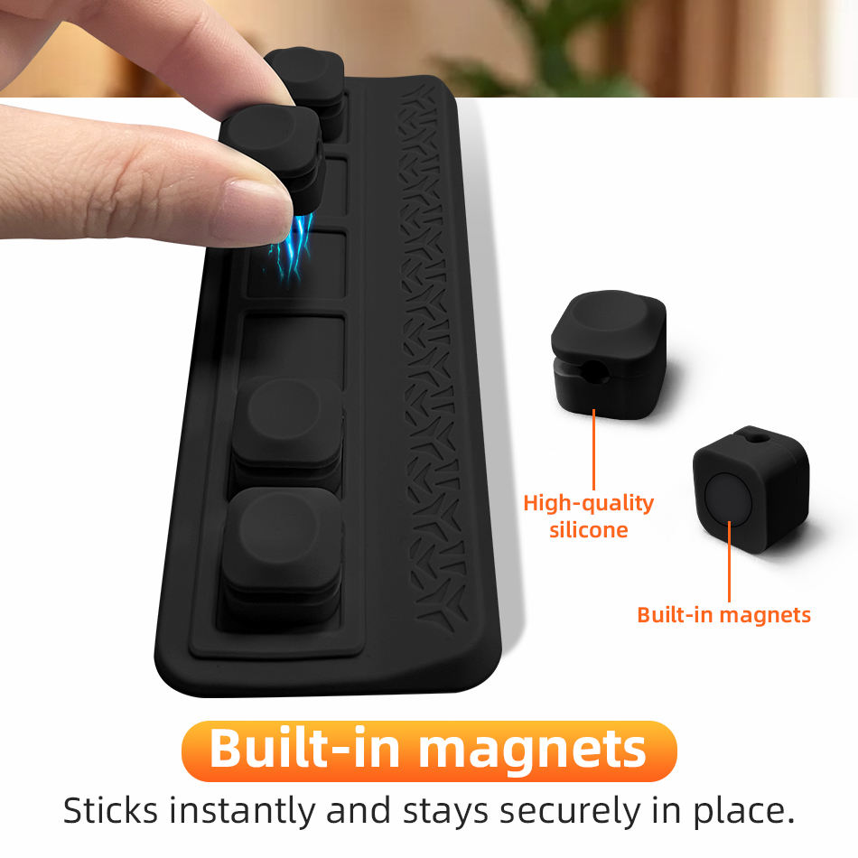 Desktop Magnetic Cable Organizer Block (Variant K11)
