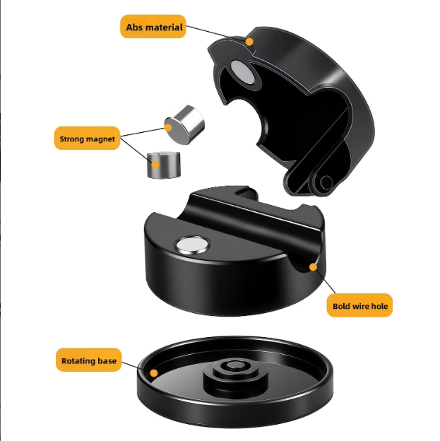 Desktop Magnetic Cable Organizer Block (Variant Q17)
