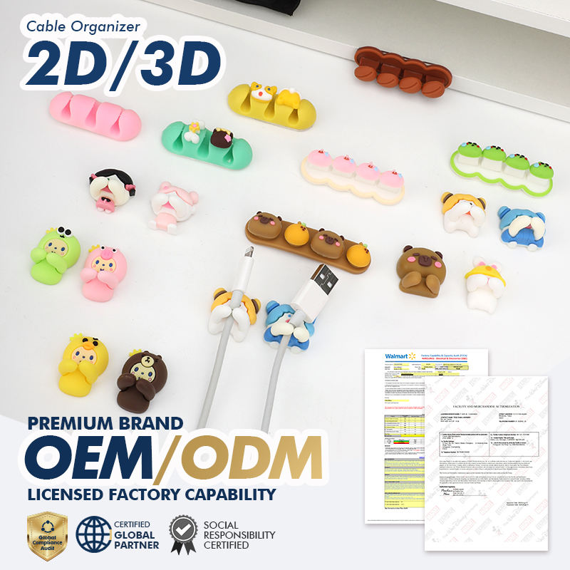 Desktop Silicone Cable Clips Organizer Pack (Variant G7) - Image 2