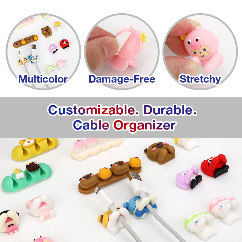 Desktop Silicone Cable Clips Organizer Pack (Variant G7) - Image 3