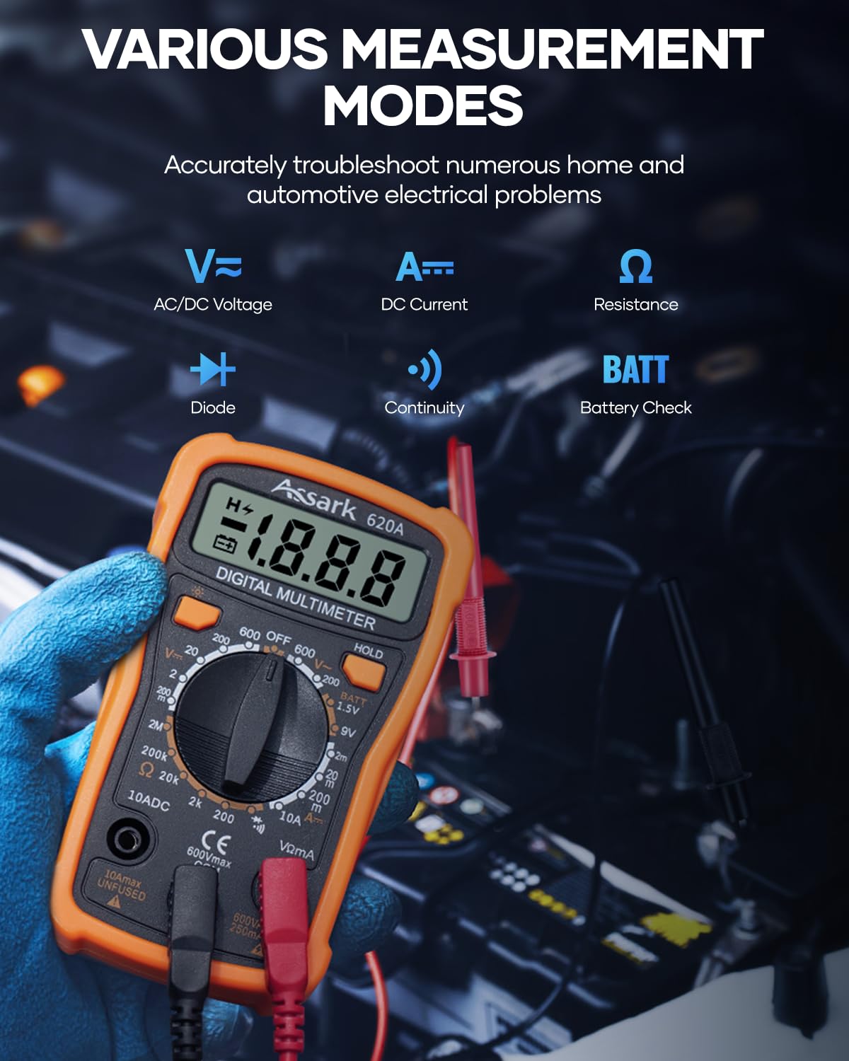 Digital Multimeter Voltage Tester for PC (Variant Q17) view 2