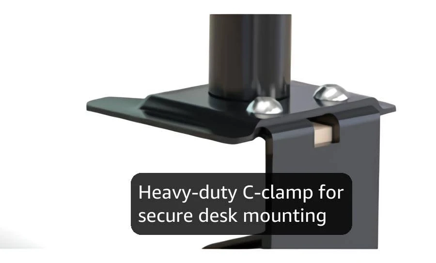 Dual Monitor Gas Spring Adjustable Arm Mount (Variant T20) view 2