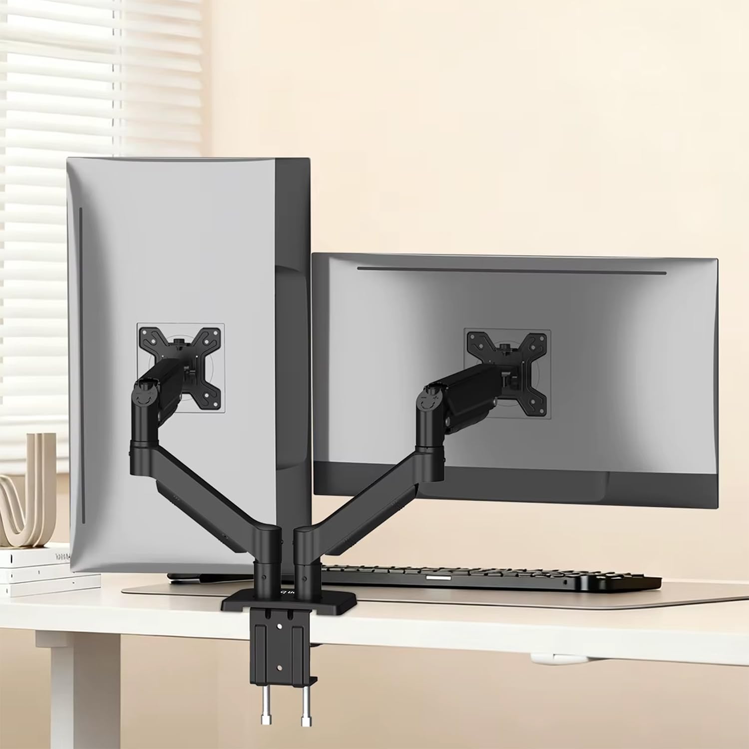 Dual Monitor Gas Spring Adjustable Arm Mount (Variant Z26)