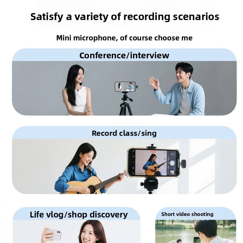 Dual Wireless Lavalier Microphone System Type-C (Variant Q17) view 2