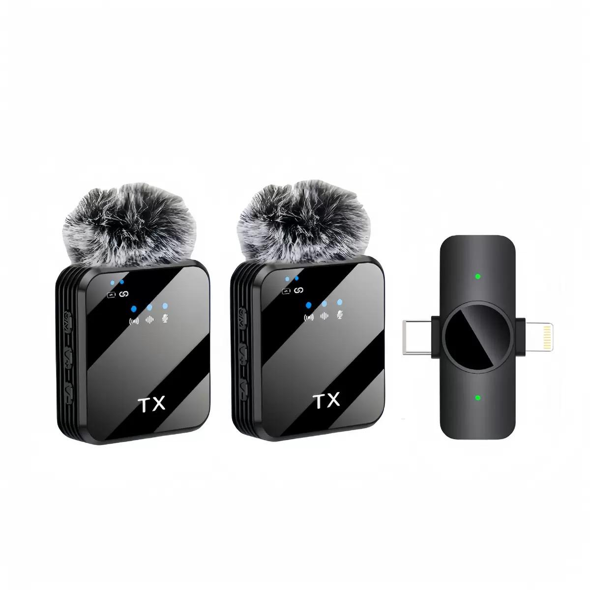 Dual Wireless Lavalier Microphone System Type-C (Variant W23) view 2