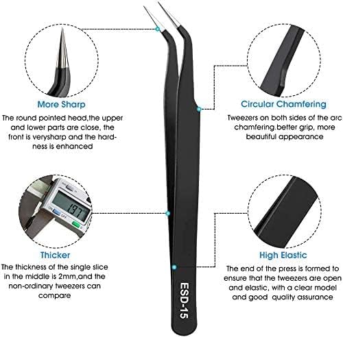 Electronic Component Anti-Static Tweezers Kit (Variant J10)