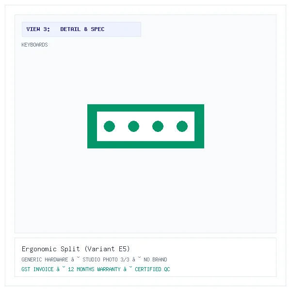 Ergonomic Split (Variant E5) - Image 3 — Detail & Specifications View