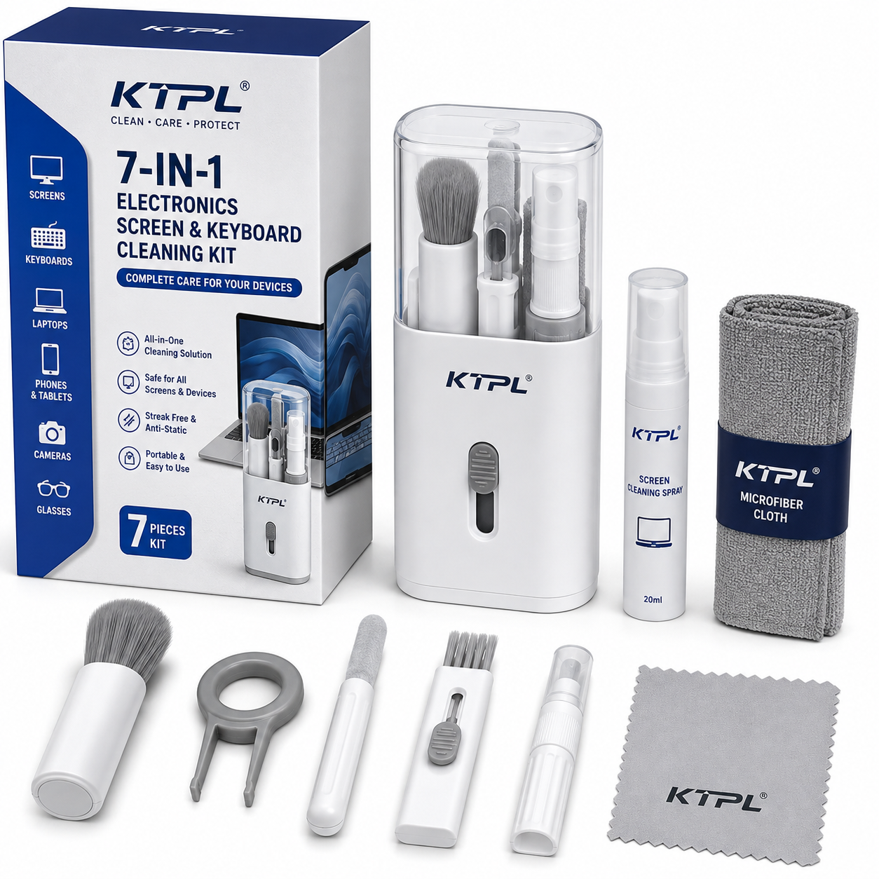 7-in-1 Electronics Screen & Keyboard Cleaning Kit (Variant O15) image 1