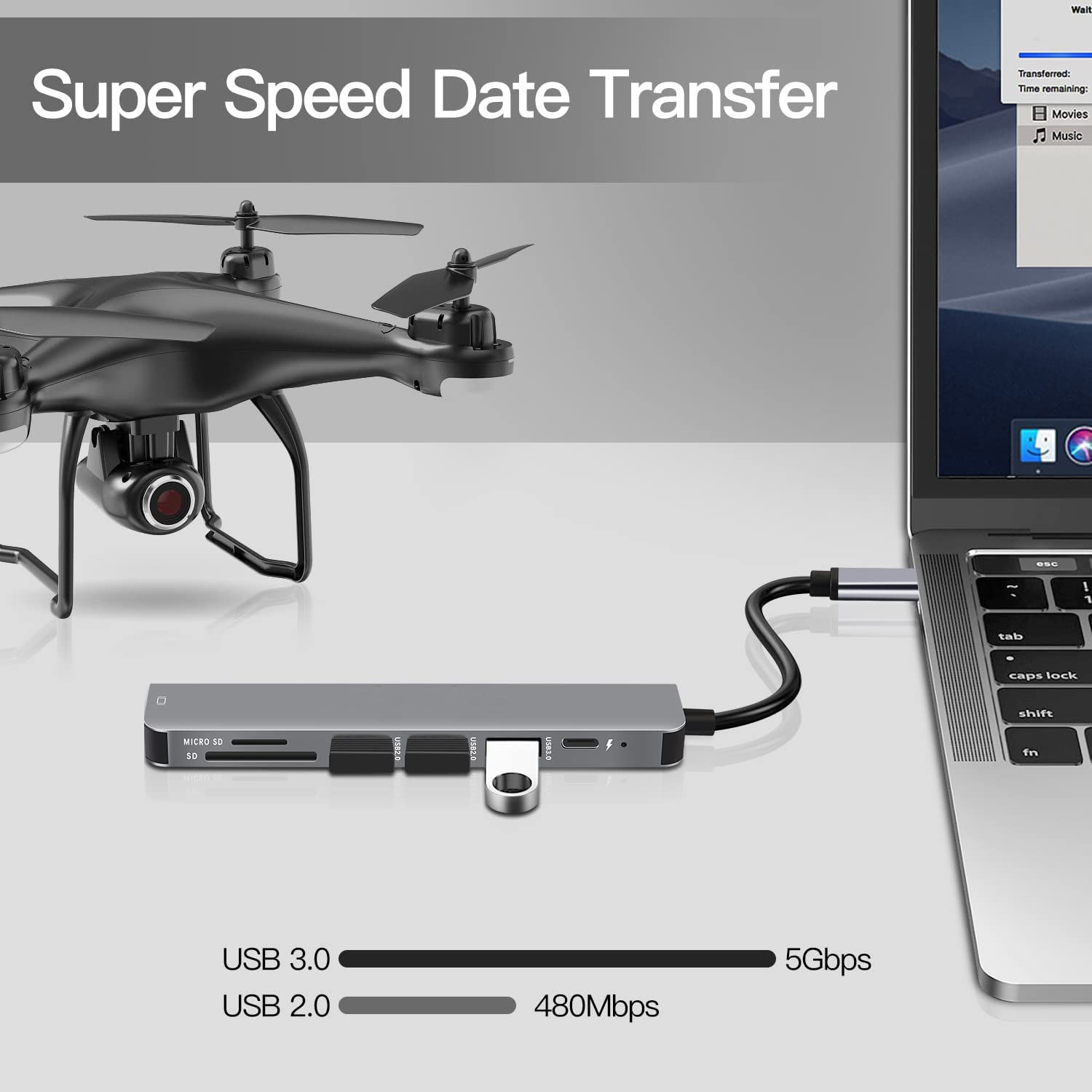 7-in-1 Aluminum USB-C Multiport (Variant U21) gallery image