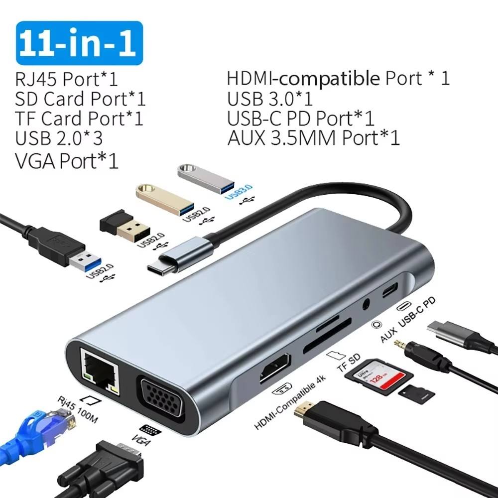 11-in-1 Dual 4K Display Docking (Variant M13) gallery image