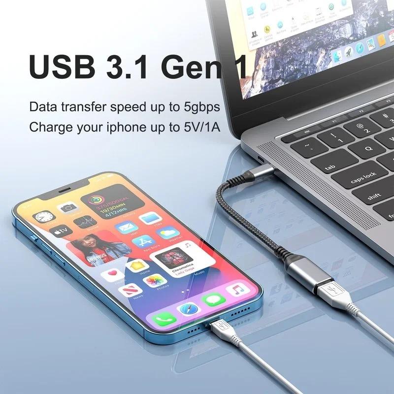 USB-C Male to USB 3.0 Female OTG (Variant Q17) gallery image