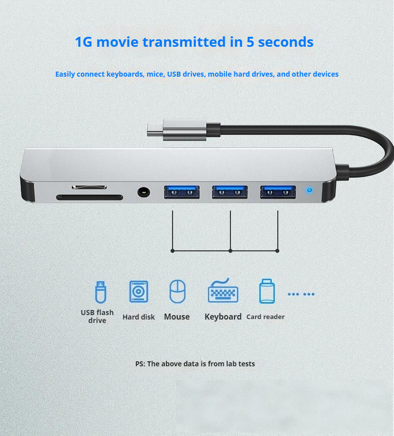 7-in-1 Aluminum USB-C Multiport (Variant K11) gallery image