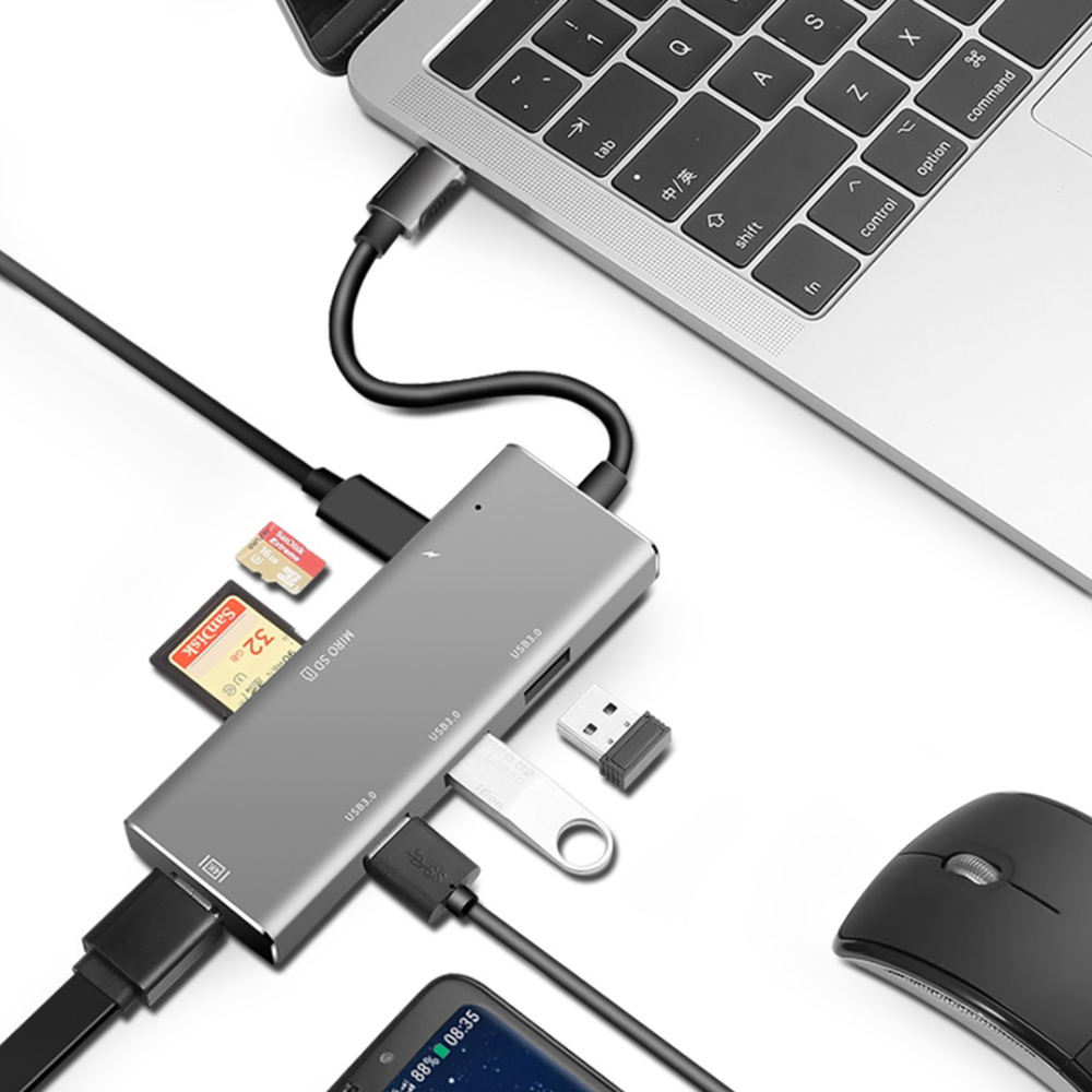 7-in-1 Aluminum USB-C Multiport (Variant A1) gallery image