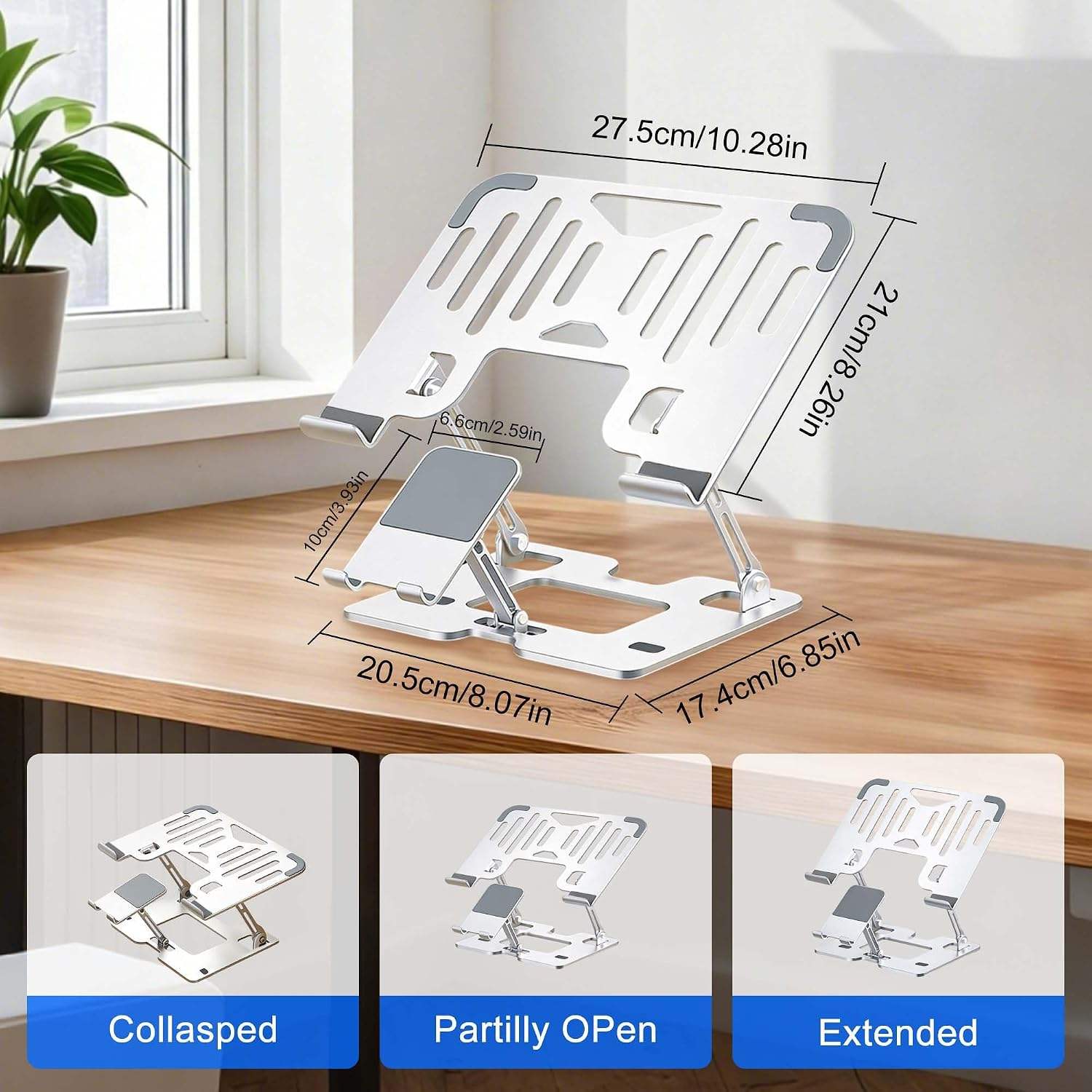 Ergonomic Desk Laptop Shelf (Variant E5) gallery image