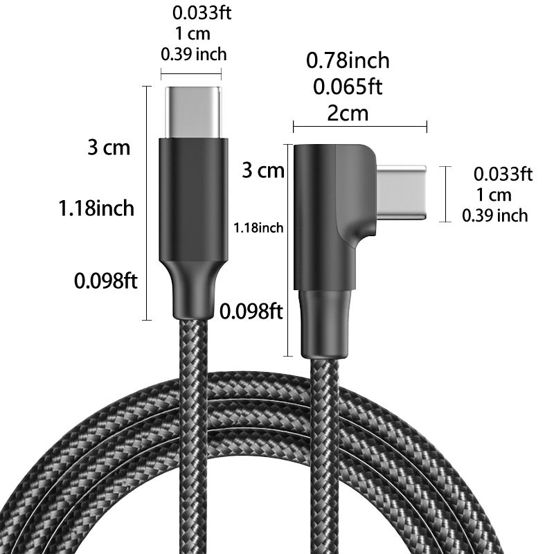 Right Angle Type-C Braided (Variant R18) gallery image