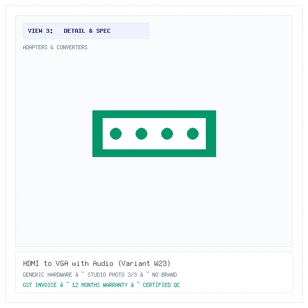 HDMI to VGA with Audio (Variant W23) - Image 3 — Detail & Specifications View