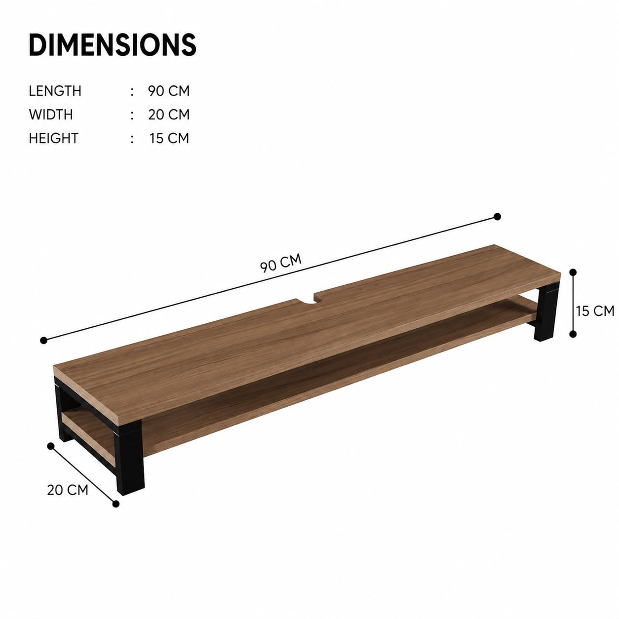 Heavy Duty Steel Desktop Monitor Riser Stand (Variant V22) view 3