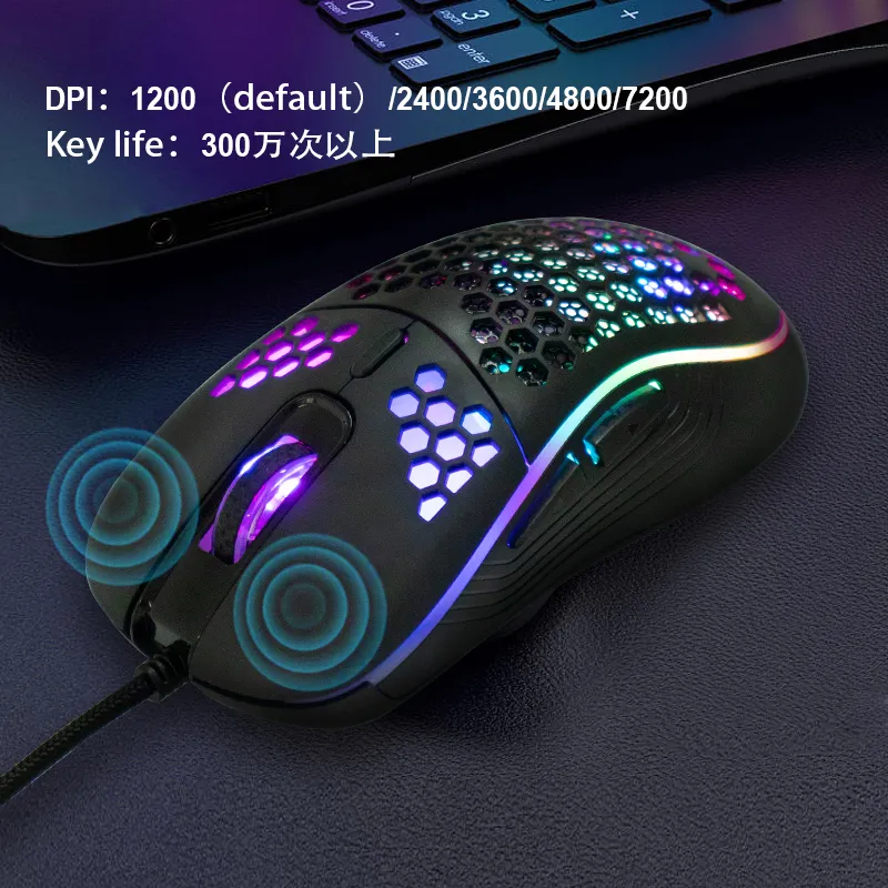 High-Precision Optical Gaming Mouse 7200 DPI (Variant V22)