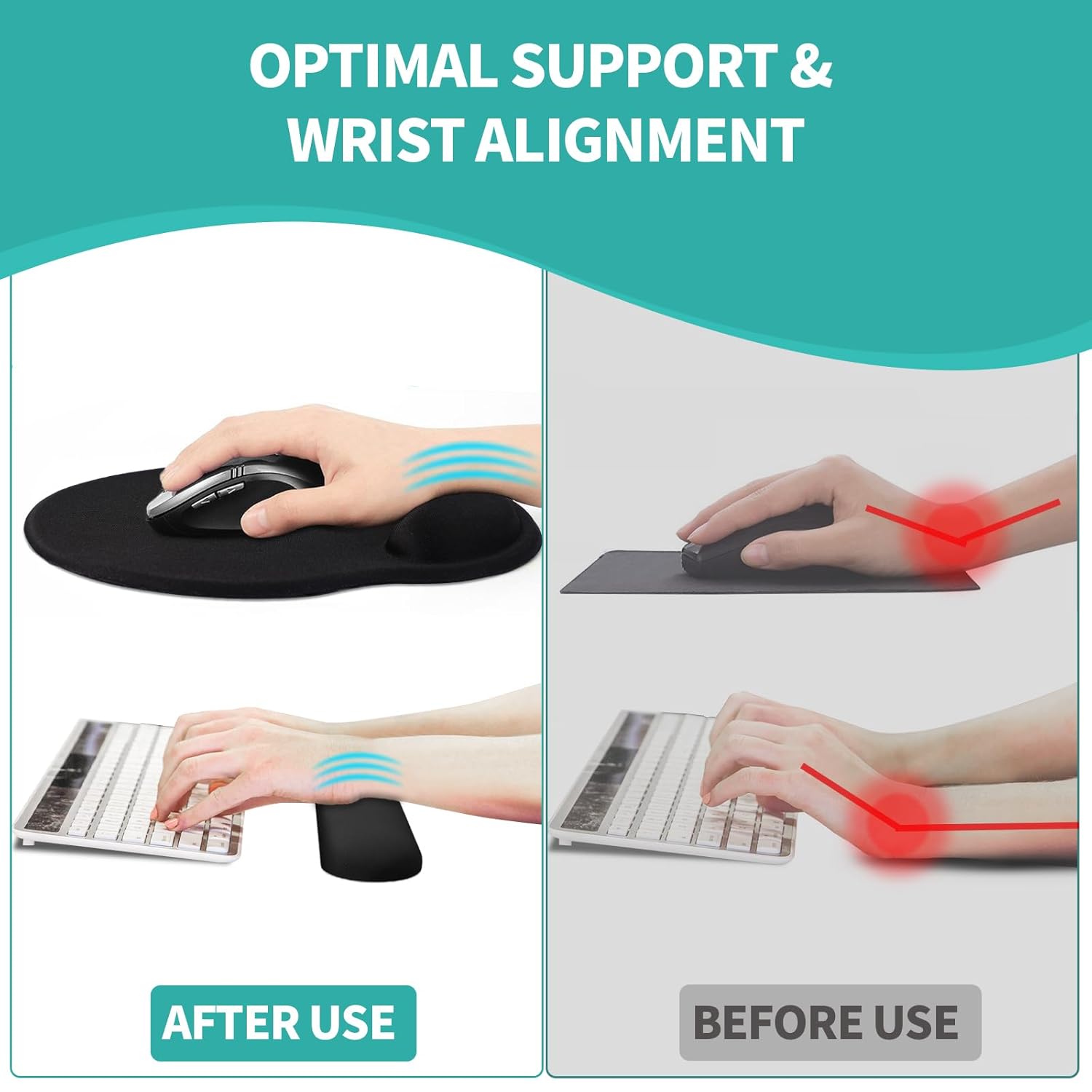 Keyboard & Mouse Wrist Rest Pad Set (Variant U21) view 3