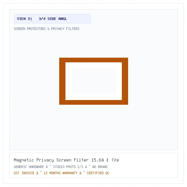 Magnetic Privacy Screen Filter 15.6″ (Variant I9) - Image 2 — 3/4 Side Angle View