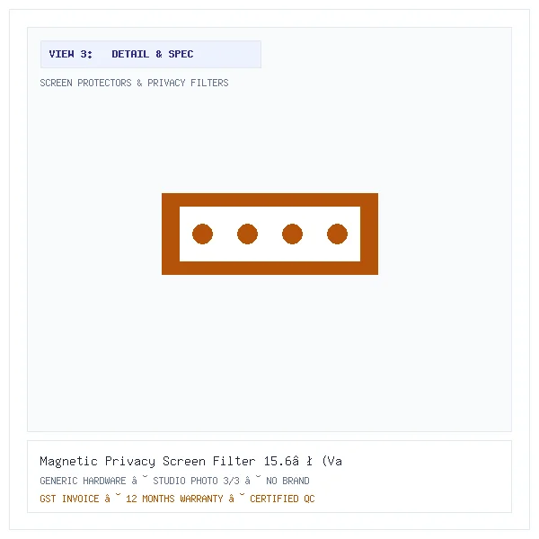 Magnetic Privacy Screen Filter 15.6″ (Variant I9) - Image 3 — Detail & Specifications View