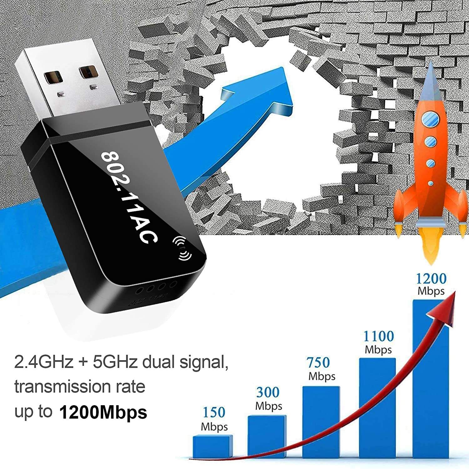 Mini USB Bluetooth 5.3 Dongle Adapter (Variant I9)
