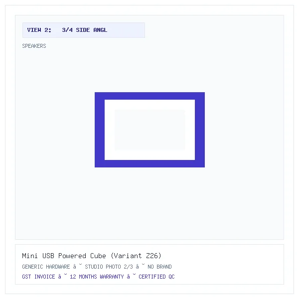 Mini USB Powered Cube (Variant Z26) - Image 2 — 3/4 Side Angle View
