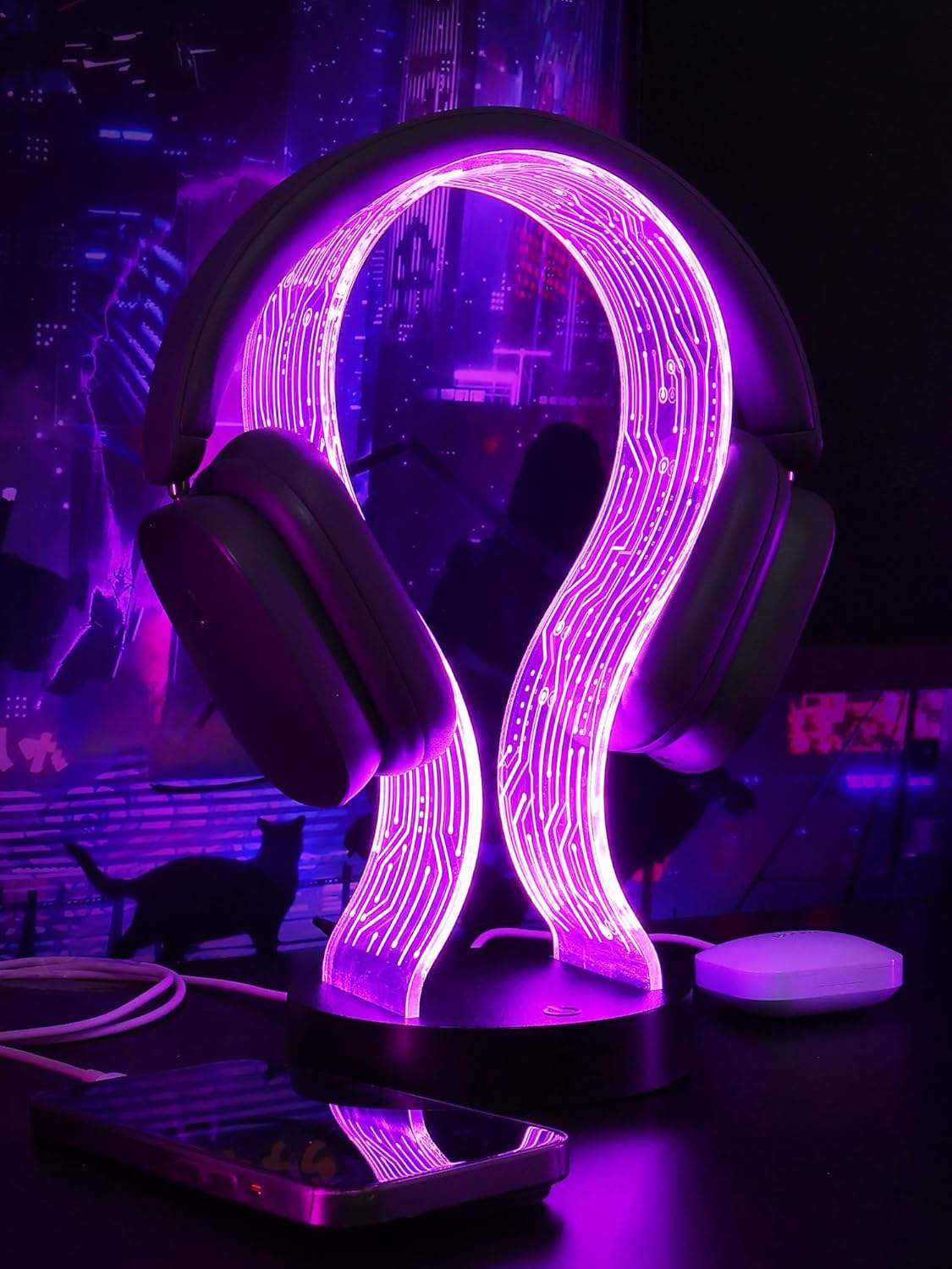 Multifunctional Headphone Stand with USB Charger (Variant G7) - Image 3